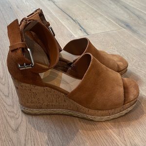Dolce Vita Otto Platform Wedge Sandals Espadrille Women’s Size 7.5 Leather